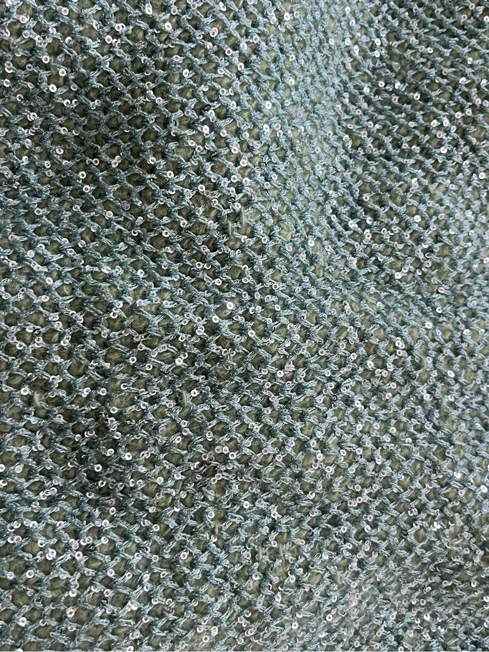 Stella McCartney Sequined Wool-Blend Mini Sweater Dress Light Green size Large